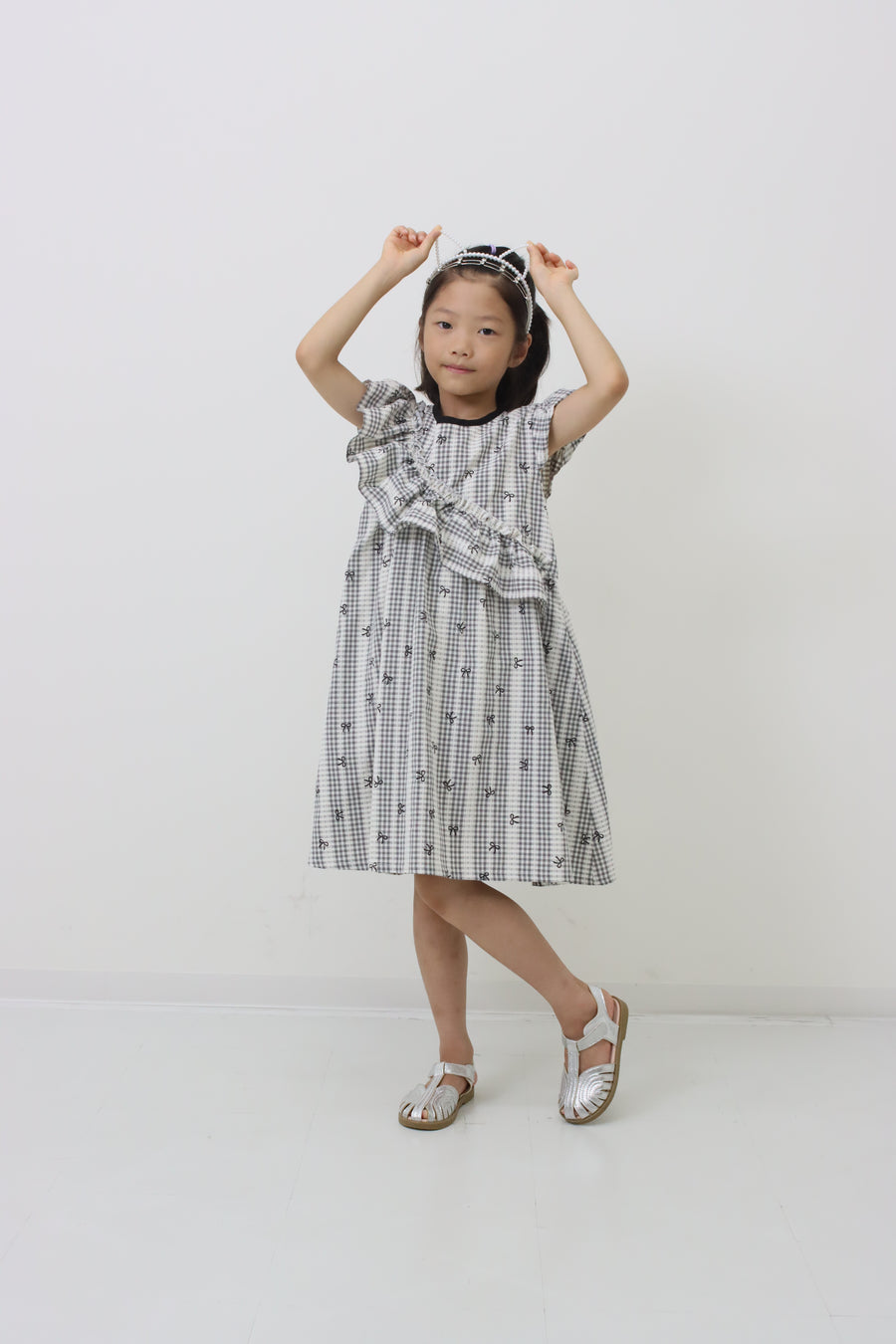 モノトーンチェックワンピース