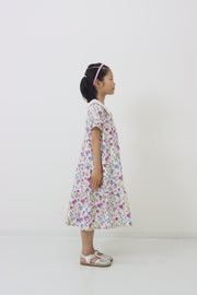 フラワープリントティアードワンピース