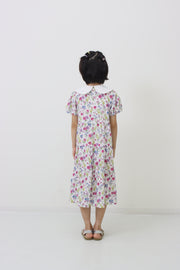 フラワープリントティアードワンピース