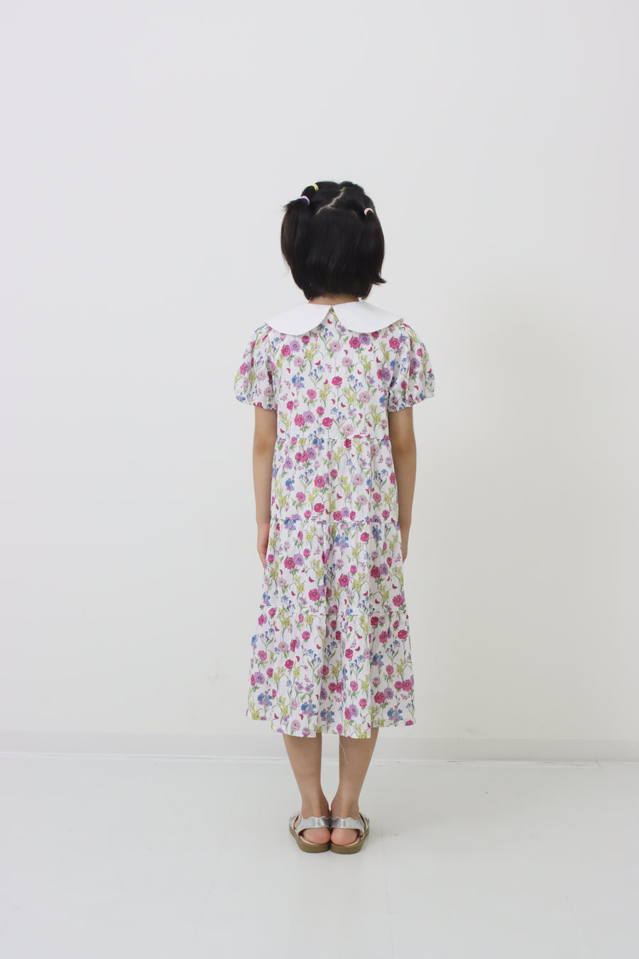 フラワープリントティアードワンピース