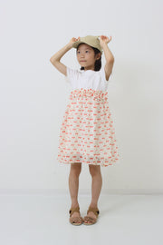 【フラワープリント＆チェリープリント】ワンピース