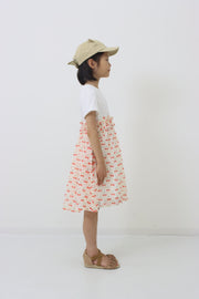 【フラワープリント＆チェリープリント】ワンピース