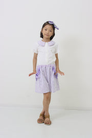 ギンガムレース襟　Teeﾌﾞﾗｳｽ