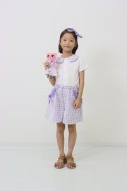 ギンガムレース襟　Teeﾌﾞﾗｳｽ