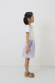 ギンガムレース　キュロットパンツ