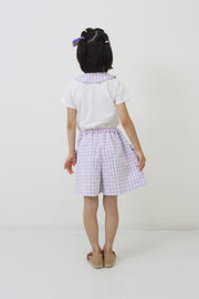 ギンガムレース襟　Teeﾌﾞﾗｳｽ