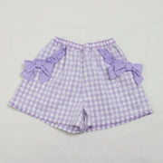 ギンガムレース　キュロットパンツ