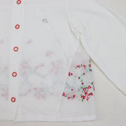 フラワー刺繍　カーディガン