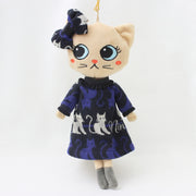 オリジナルねこボーダージャガードワンピース