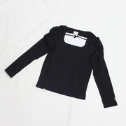 袖ギャザーレイヤード風 ロンTee