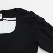 袖ギャザーレイヤード風 ロンTee