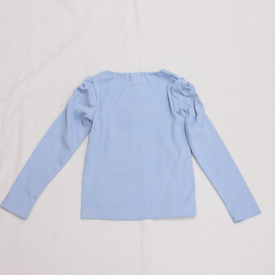 袖ギャザーレイヤード風 ロンTee