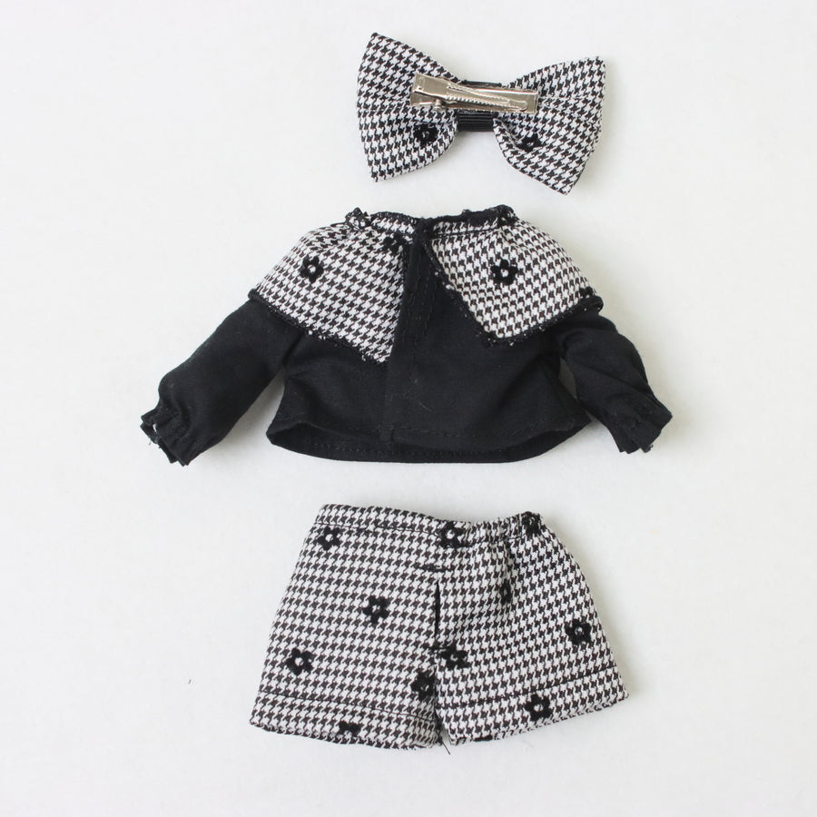 フラワー＆千鳥格子柄のセットアップ