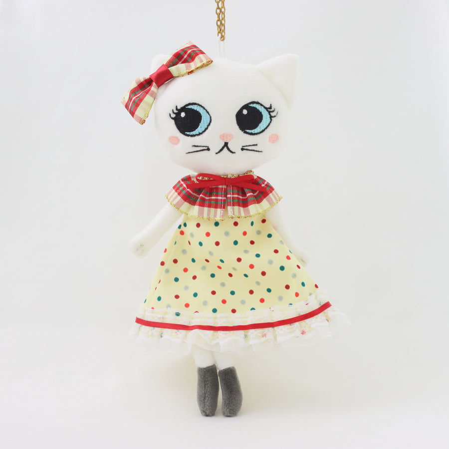 チェック＆ドットのクリスマスドレス1