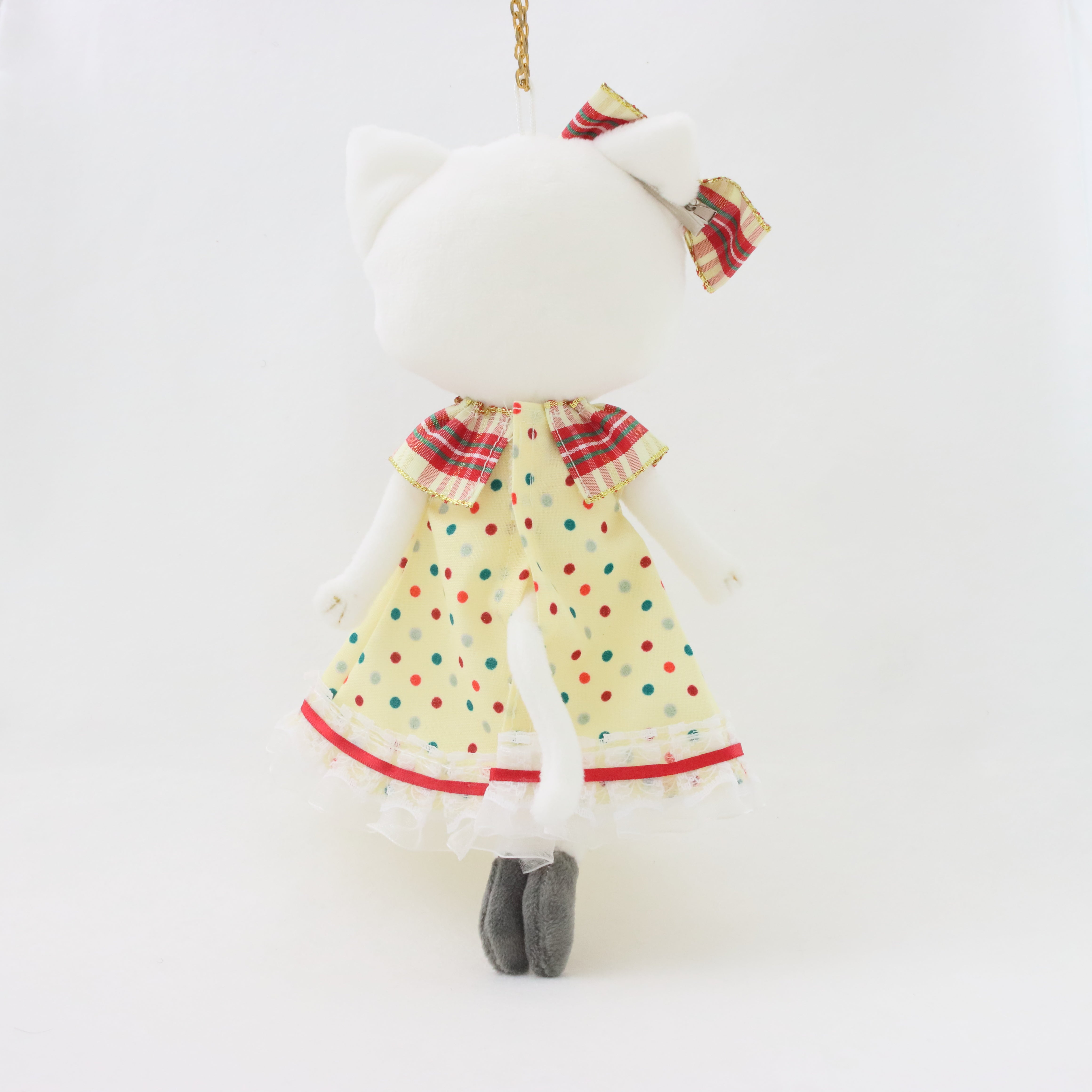 チェック＆ドットのクリスマスドレス1