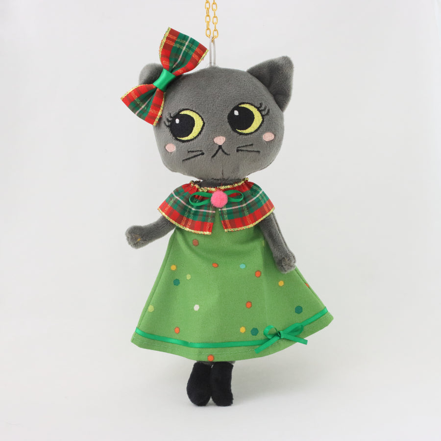 チェック＆ドットのクリスマスドレス2