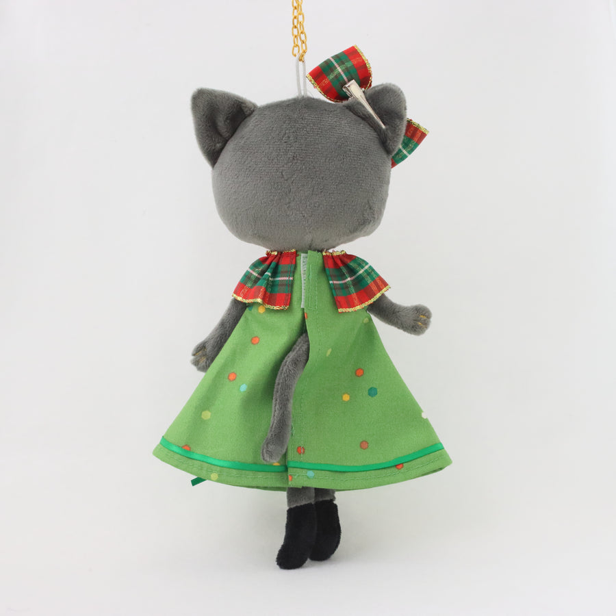 チェック＆ドットのクリスマスドレス2