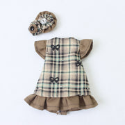 キラキラリボンチェックのワンピース