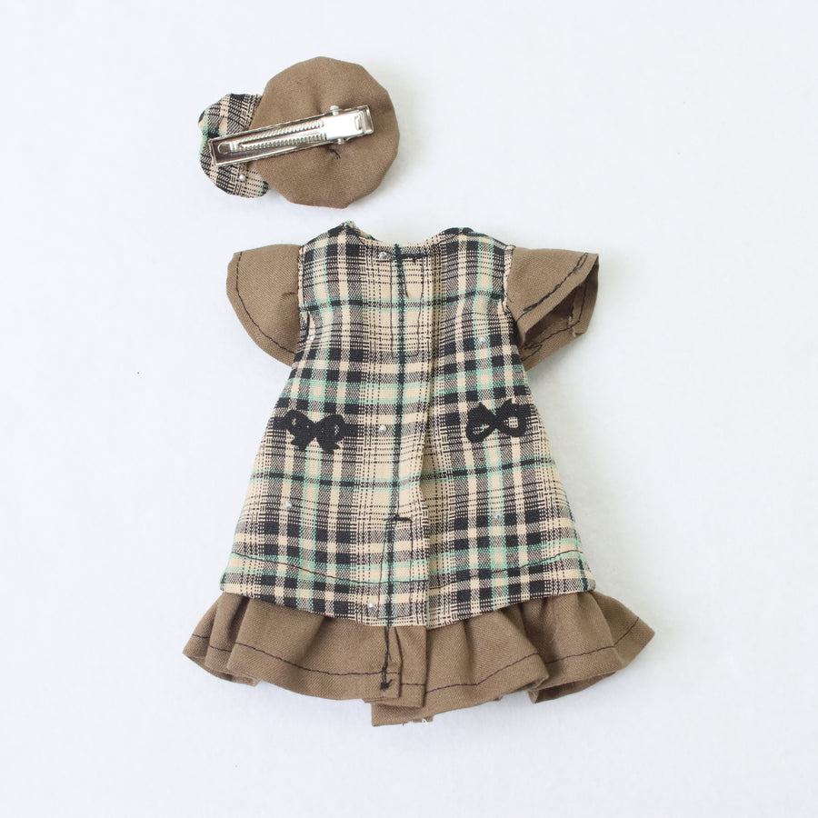 キラキラリボンチェックのワンピース