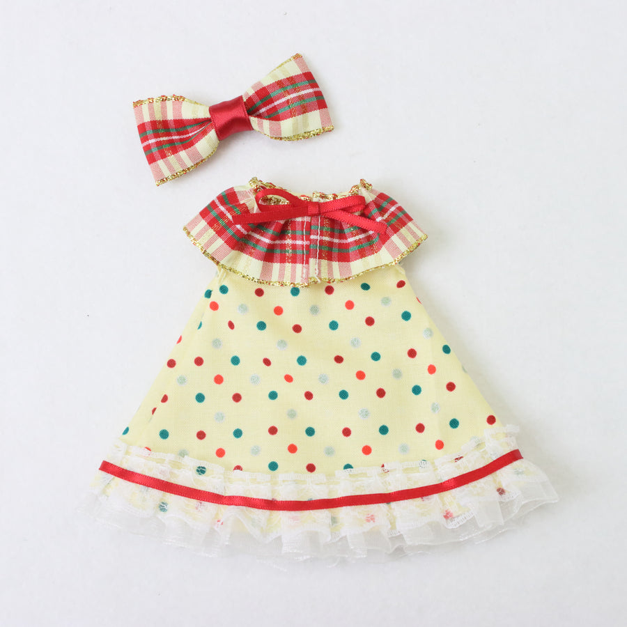 チェック＆ドットのクリスマスドレス1