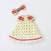 チェック＆ドットのクリスマスドレス1