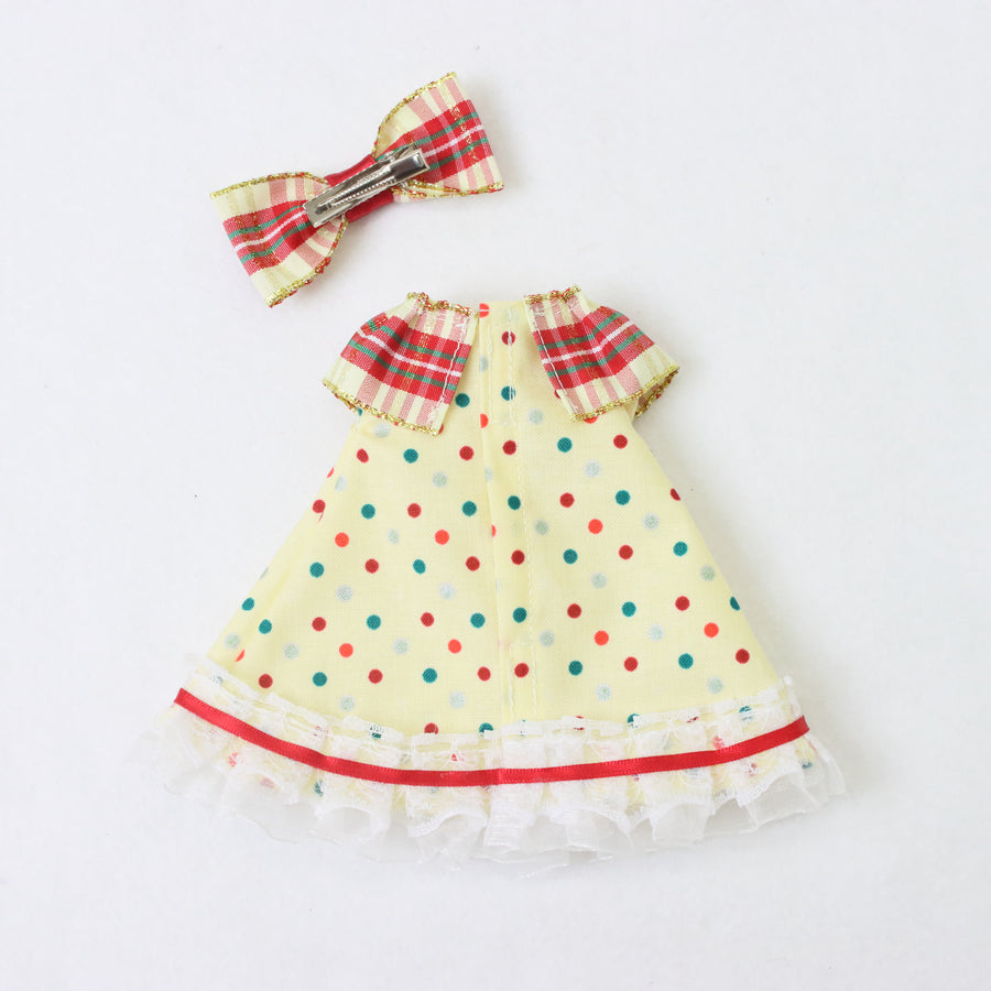 チェック＆ドットのクリスマスドレス1