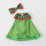 チェック＆ドットのクリスマスドレス2