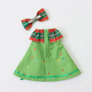 チェック＆ドットのクリスマスドレス2