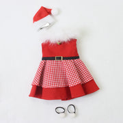 クリスマスギンガムチェックドレス