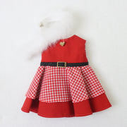 クリスマスギンガムチェックドレス