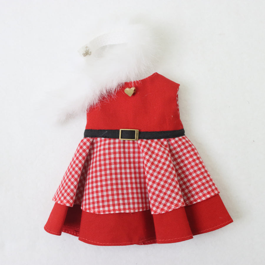 クリスマスギンガムチェックドレス