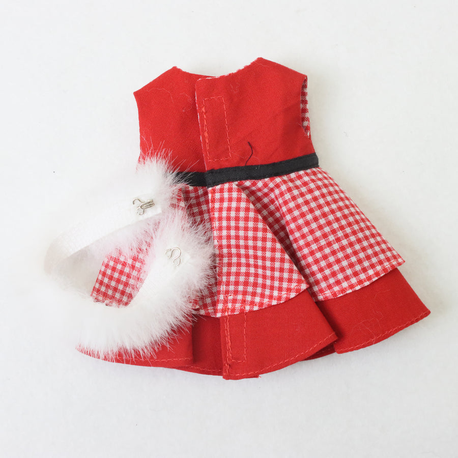 クリスマスギンガムチェックドレス