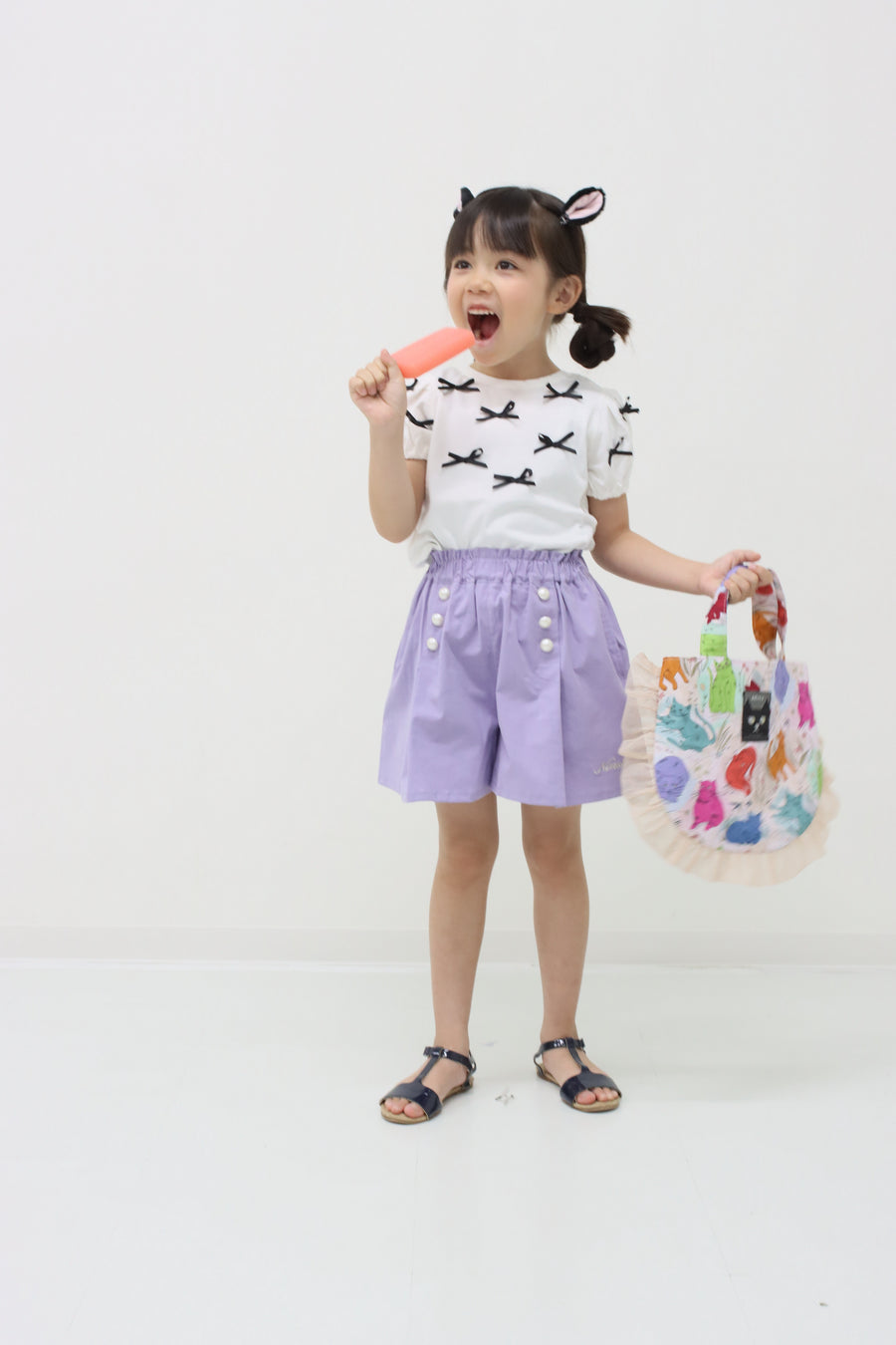 パール釦 ショートパンツ