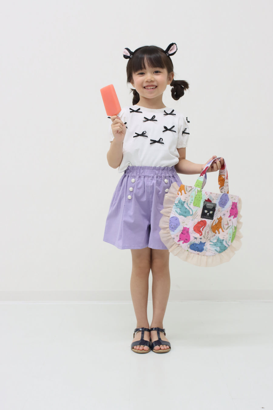 パール釦 ショートパンツ