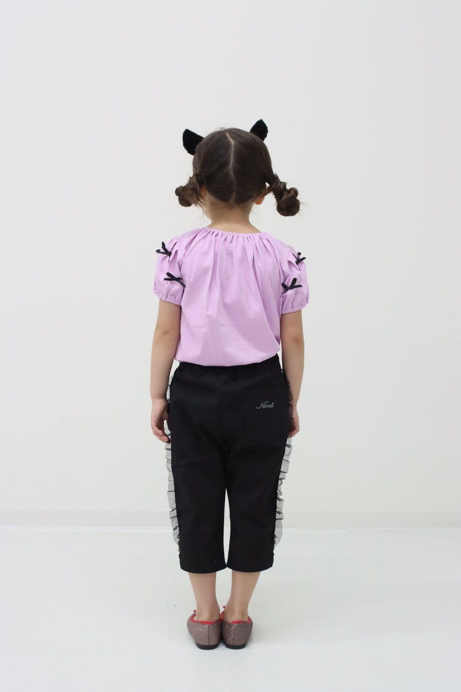 パール釦 6分丈パンツ