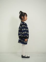 ねこボーダージャガード 2WAYプルオーバー