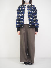 ねこボーダージャガード 2WAYプルオーバー