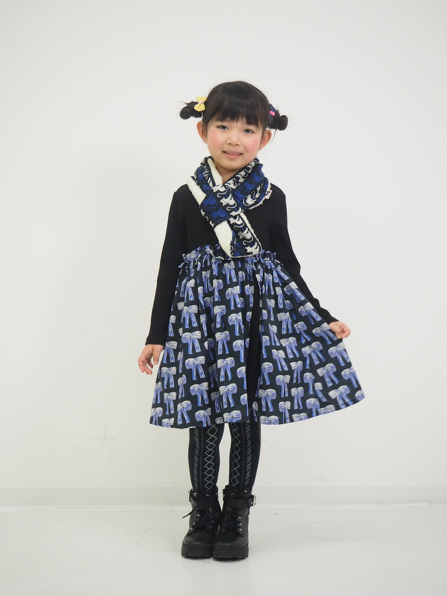 リボンプリントワンピース