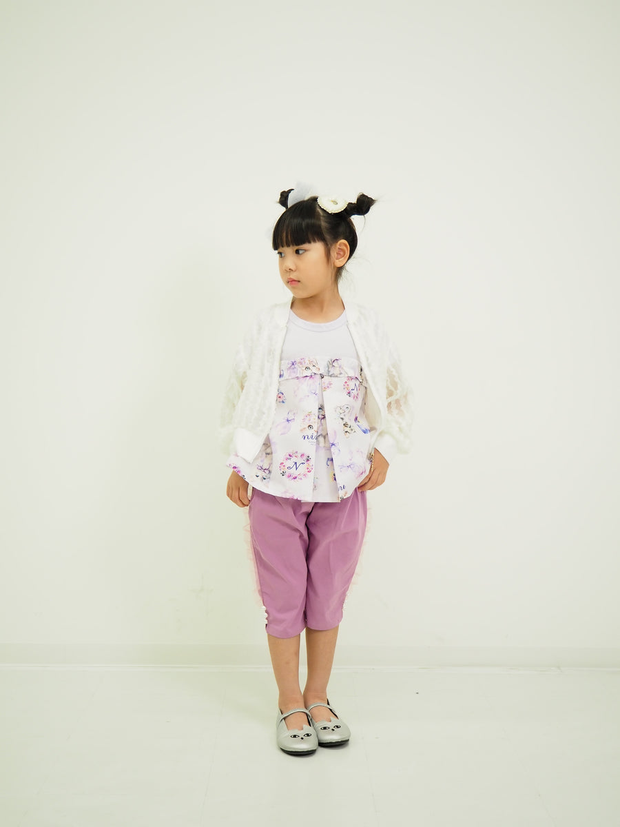 ラベンダーねこオリジナルプリントTシャツ