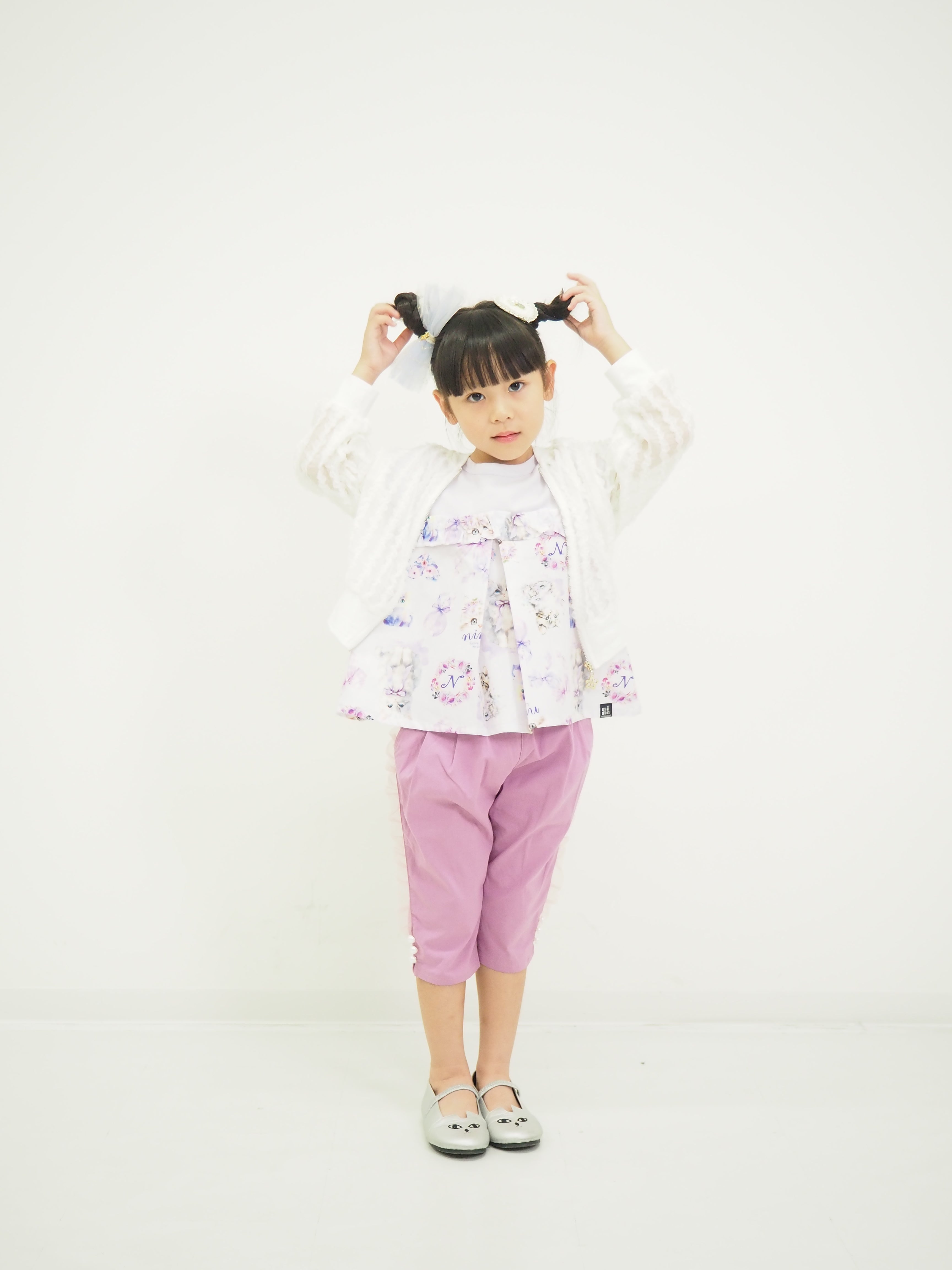 ラベンダーねこオリジナルプリントTシャツ