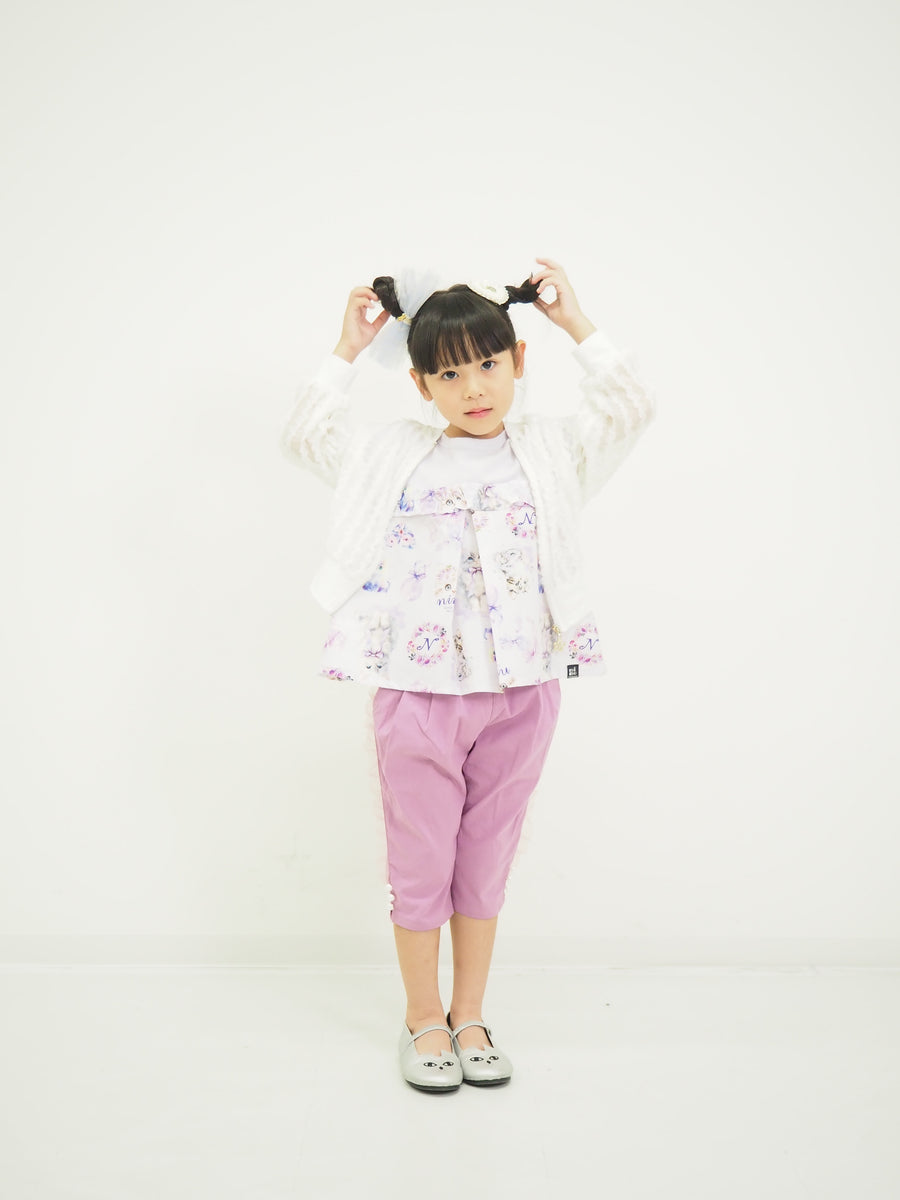 ラベンダーねこオリジナルプリントTシャツ