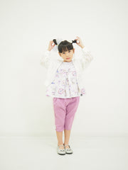 パール釦 6分丈パンツ