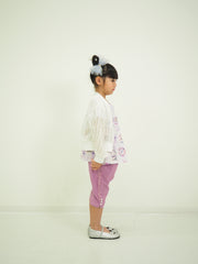 パール釦 6分丈パンツ