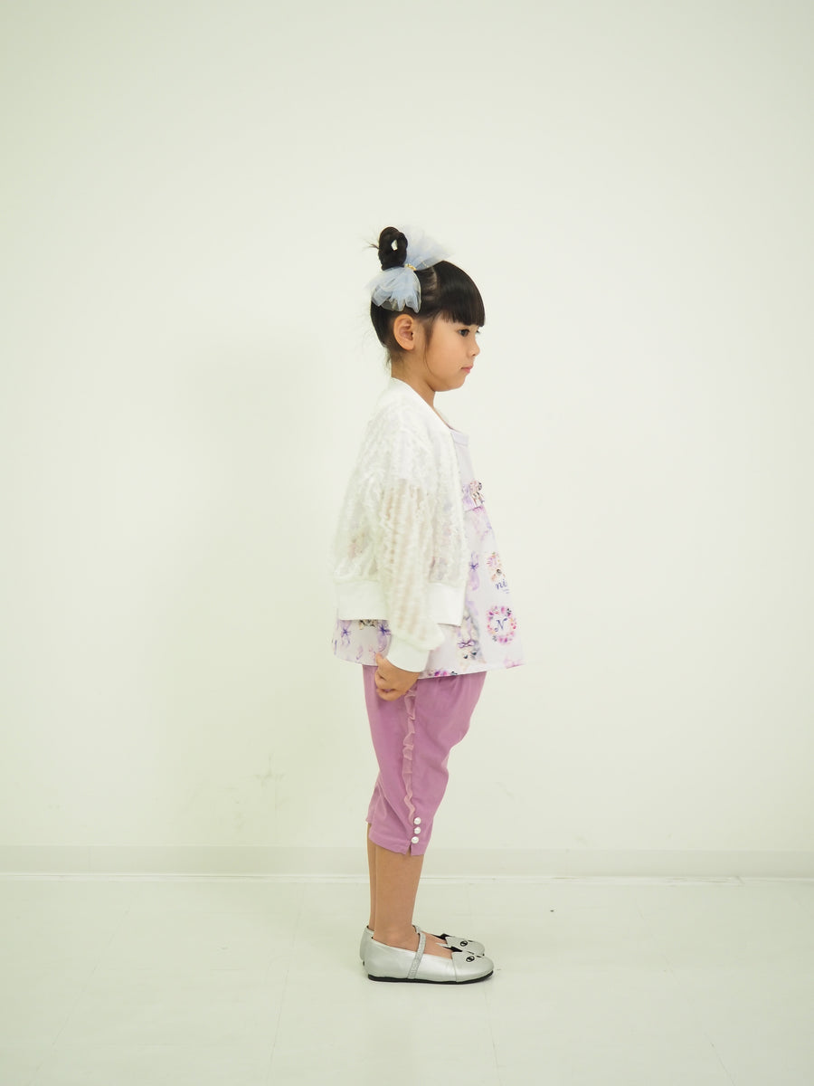 パール釦 6分丈パンツ