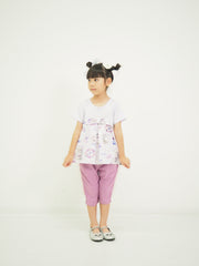 パール釦 6分丈パンツ