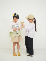 カットワークレース　ロングTシャツ