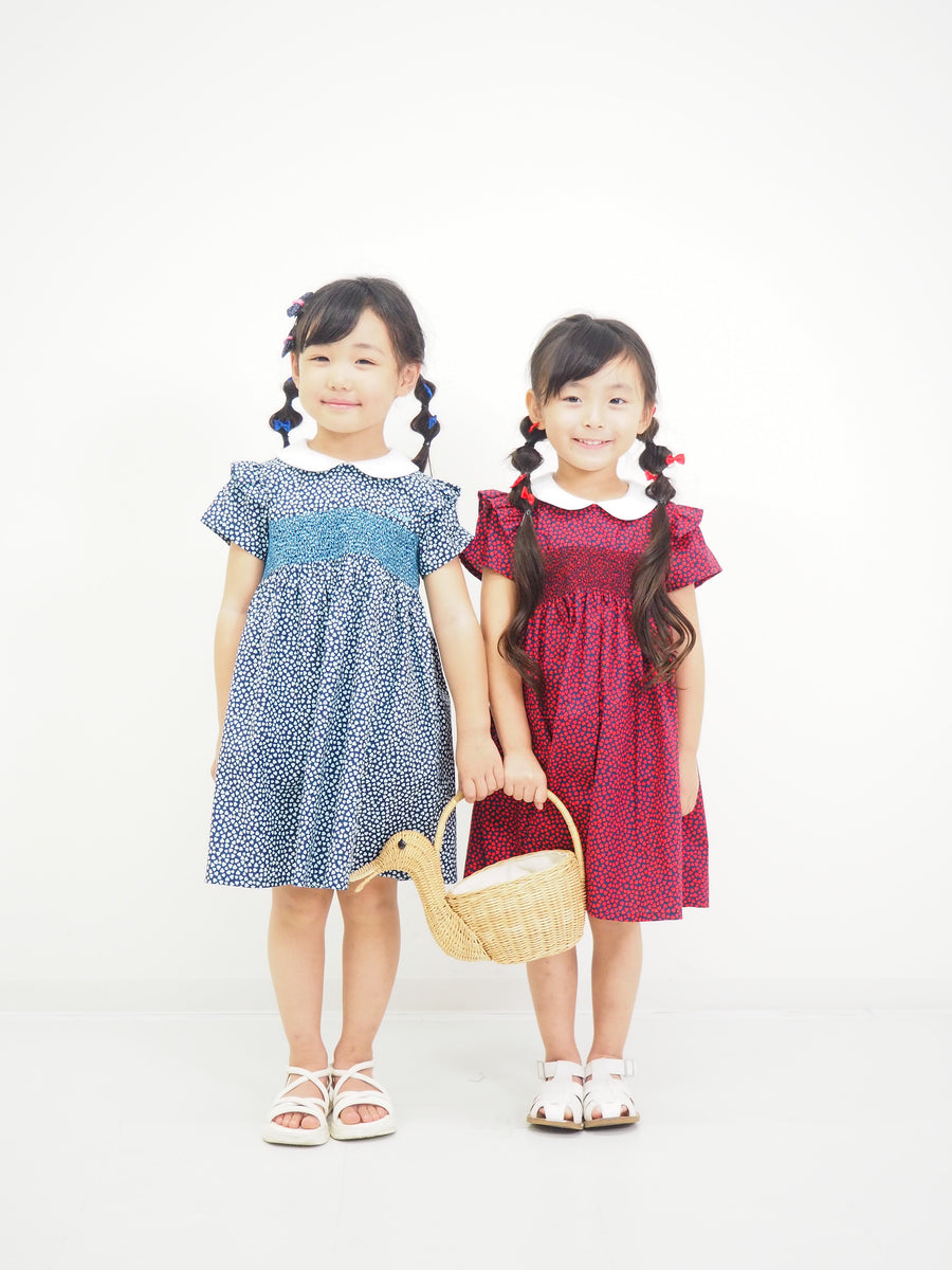 ミニハート スモッキングワンピース
