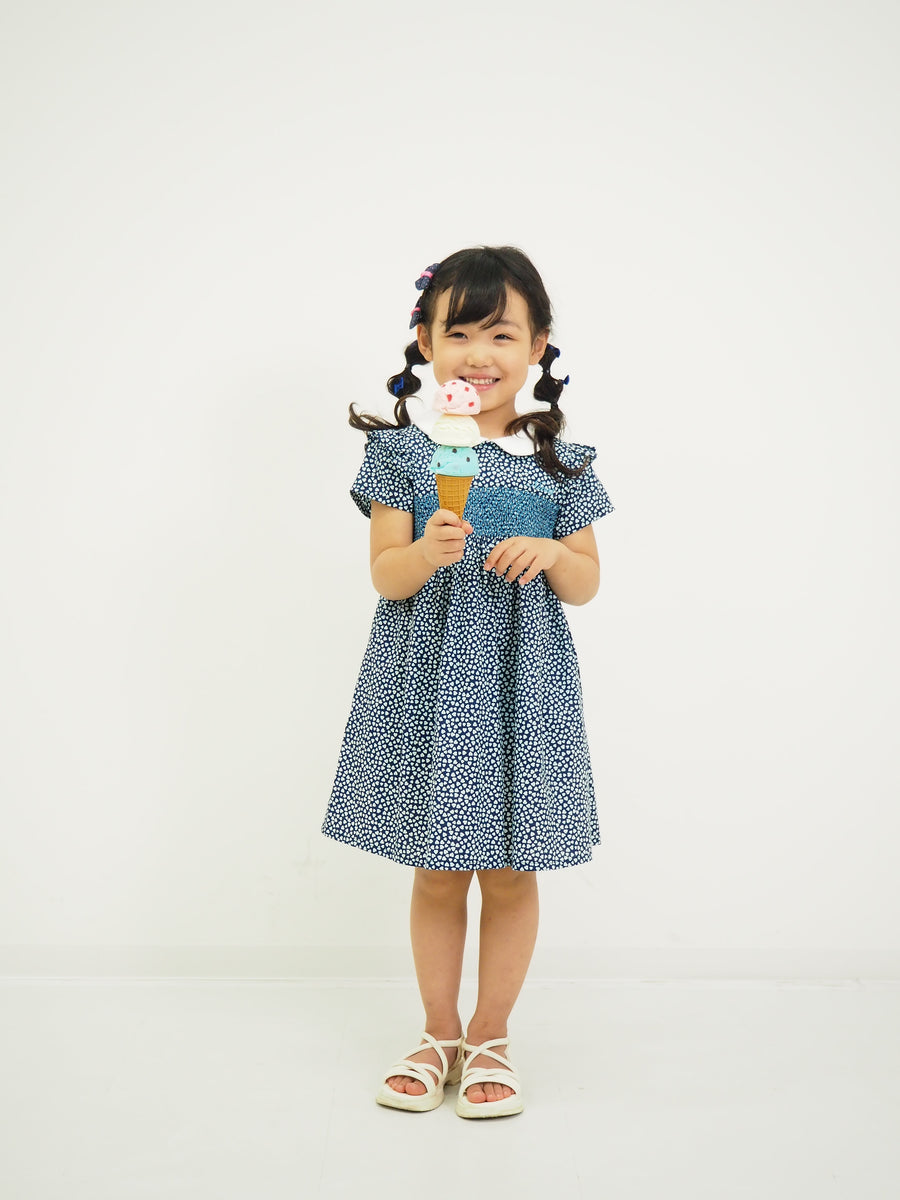 ミニハート スモッキングワンピース