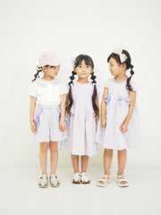 ギンガムレース襟　Teeﾌﾞﾗｳｽ