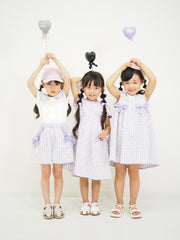 ギンガムレース襟　Teeﾌﾞﾗｳｽ